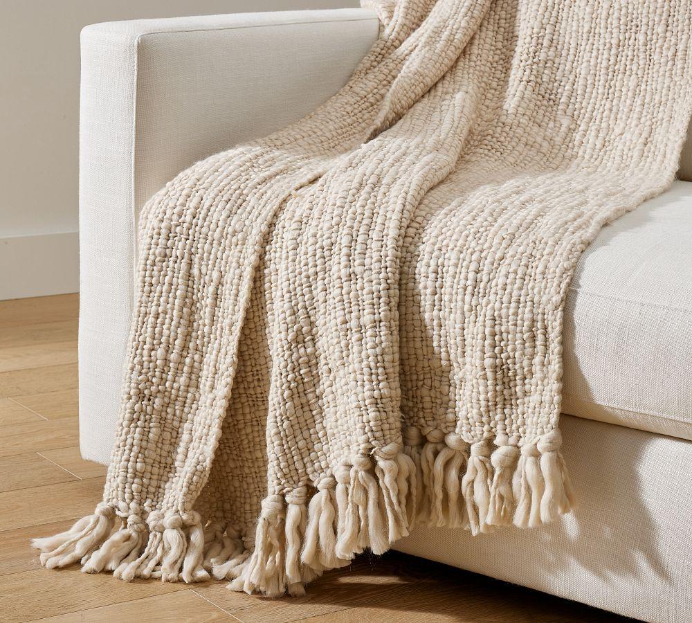 Textured Basketweave Knit Throw Pottery Barn Australia
